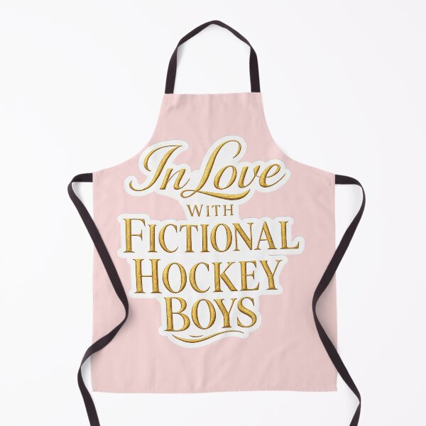 Item preview, In Love With Fictional Hockey Boys Gold Typography designed and sold by RedVista.
