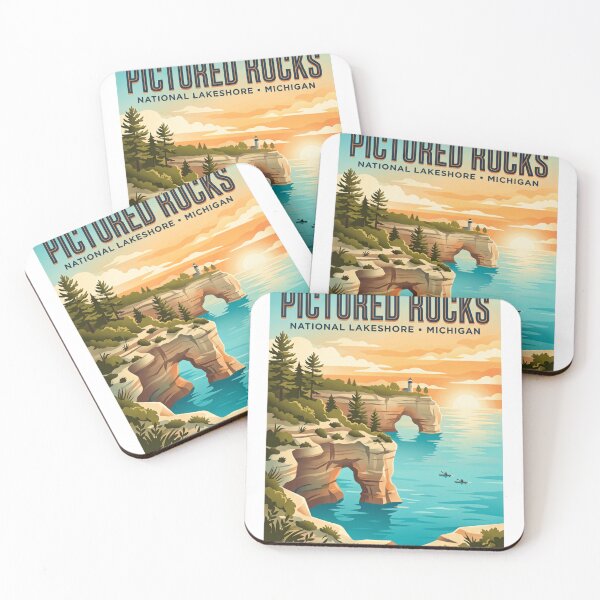 Item preview, Pictured Rocks National Lakeshore Michigan Travel Outdoor Enthusiast designed and sold by Simsimah26Parks.