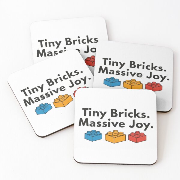 Item preview, Tiny Bricks Massive Joy Building Block Lover Design designed and sold by OneMoreSet.