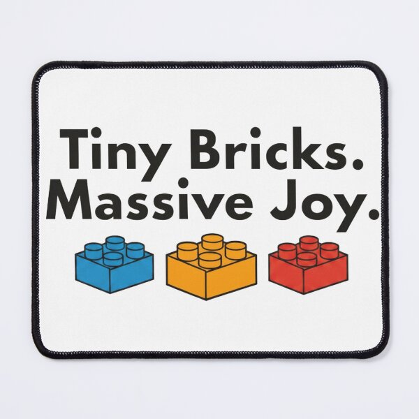 Item preview, Tiny Bricks Massive Joy Building Block Lover Design designed and sold by OneMoreSet.