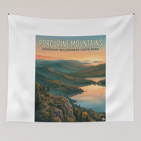 Item preview, Porcupine Mountains Michigan Wilderness State Park Nature Outdoors Explorer designed and sold by Simsimah26Parks.