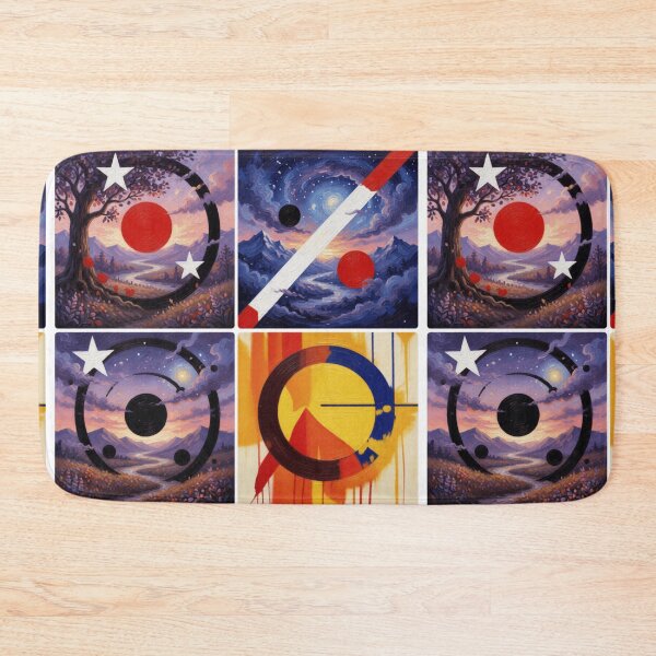 Item preview, cosmic pop geometry landscape colorful geometric abstract design designed and sold by SmashingDeals.