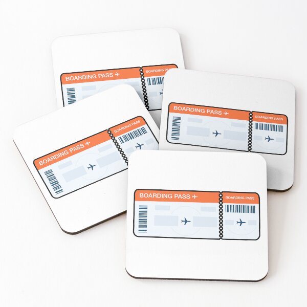 Item preview, Boarding Pass Sticker | Postcards from Abroad Collection designed and sold by PinkPeelUK.