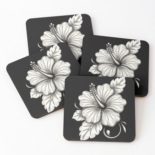 Item preview, Vintage Hibiscus Sketch designed and sold by ViaARTfactory.