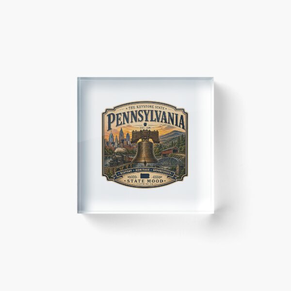 Item preview, Pennsylvania Keystone State Vintage Liberty Bell Design designed and sold by StateMoodDesigns.