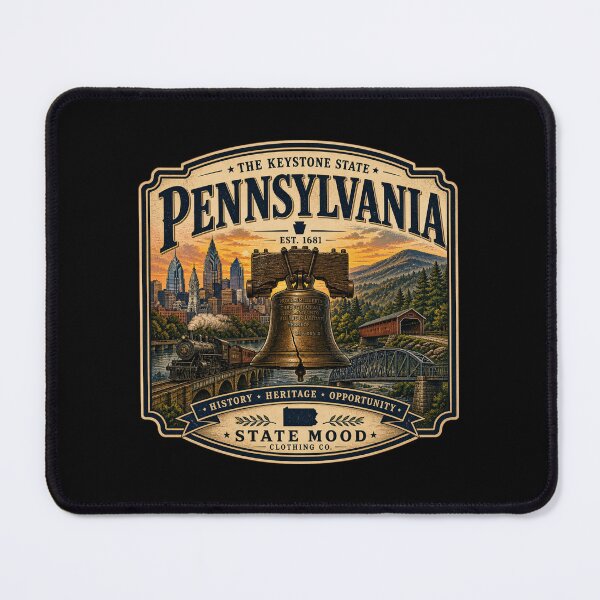 Item preview, Pennsylvania Keystone State Vintage Liberty Bell Design designed and sold by StateMoodDesigns.