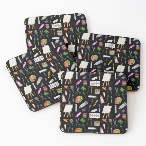 Item preview,  Watercolor Artist Tools Pattern designed and sold by AestheticNi.