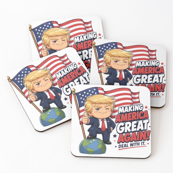 Item preview, Donald Trump Chibi - Making America Great Again Deal With It designed and sold by Sabia Creative Lab.