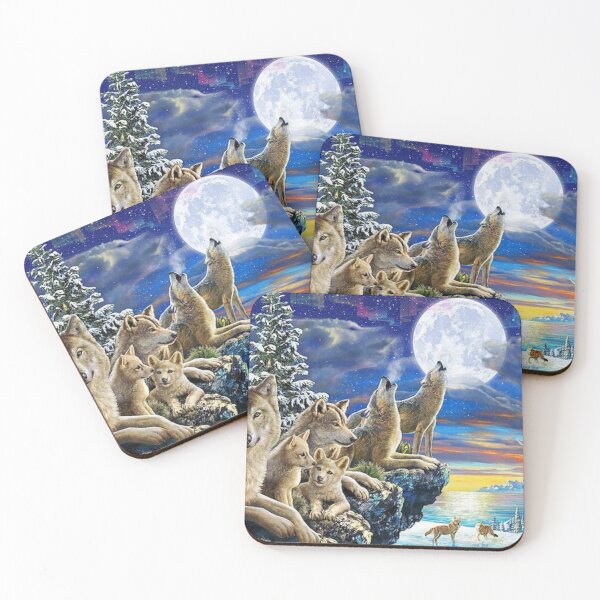 Item preview, Wolves under Moon designed and sold by Fusionmart-Art.