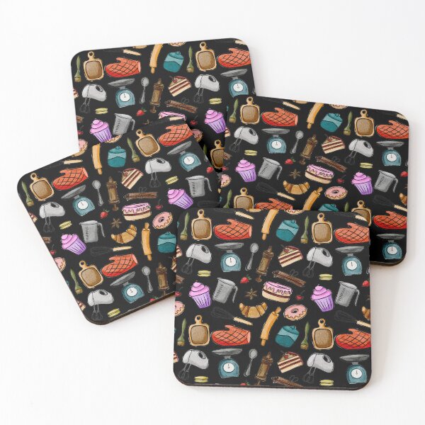 Item preview, Watercolor Baking Tools Pattern designed and sold by AestheticNi.