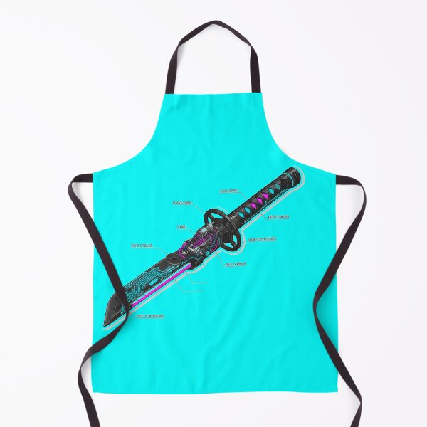 Item preview, Cyberpunk Katana Technical Blueprint Neon Art designed and sold by MarVan-Prints.
