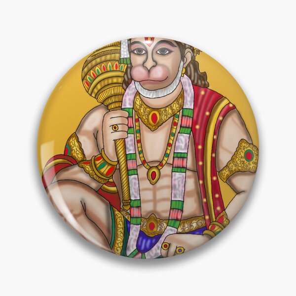 Item preview, Lord Hanuman Artwork | Divine Hindu Digital Illustration designed and sold by Harshit_Digital_Arts.