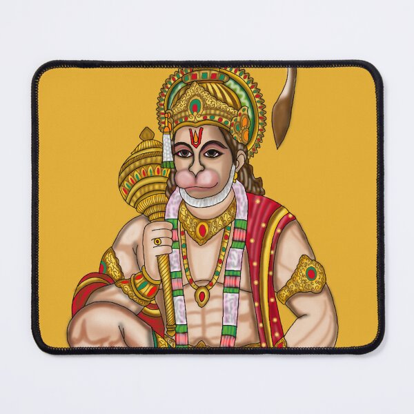 Item preview, Lord Hanuman Artwork | Divine Hindu Digital Illustration designed and sold by Harshit_Digital_Arts.