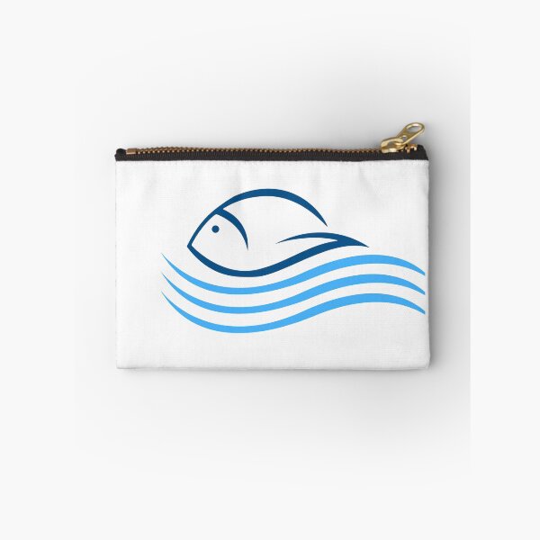 Item preview, Minimalist Fish Wave Design, Coastal Ocean Art, Simple Blue Fish Graphic, Nautical Line Art, Sea Life Aesthetic, Fishing Lover Gift designed and sold by TheSquirla.