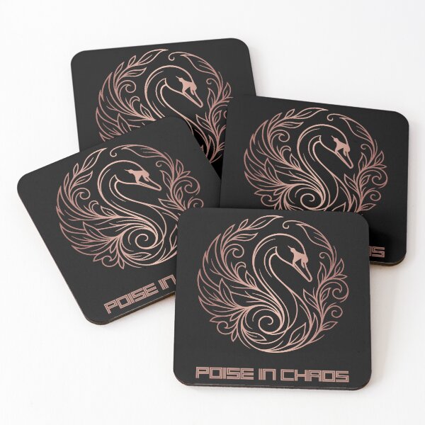 Item preview, Quietly Powerful Swan Emblem - Modern Rose Gold Fine Line Art designed and sold by ZUMERI.