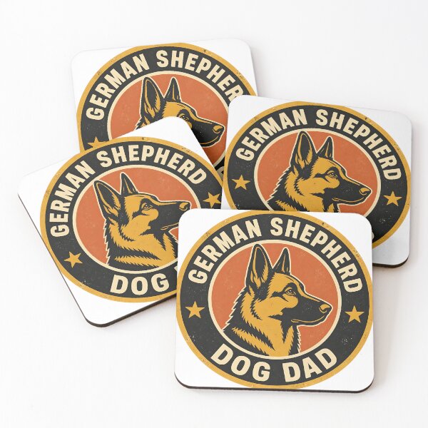 Item preview, German Shepherd Garage Dad - Vintage Retro Father's Day Badge designed and sold by Breed And Build.