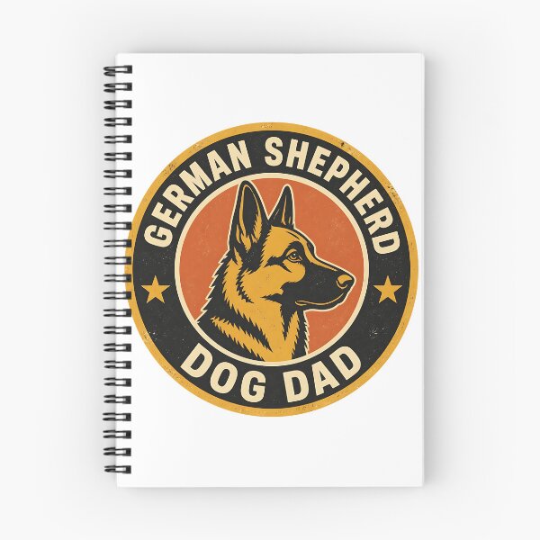 Item preview, German Shepherd Garage Dad - Vintage Retro Father's Day Badge designed and sold by Breed And Build.