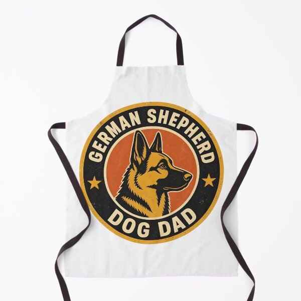 Item preview, German Shepherd Garage Dad - Vintage Retro Father's Day Badge designed and sold by Breed And Build.