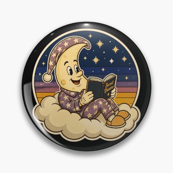Item preview, Retro Sleepy Moon Vintage Cozy Night Vibes designed and sold by Notecrea.