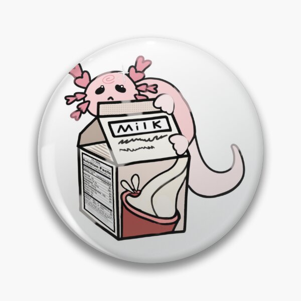 Item preview, - milk carton axolotl - Little Lunchbox - white - designed and sold by echoztarrr.