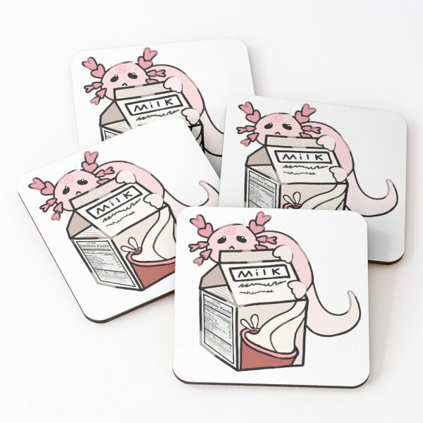 Item preview, - milk carton axolotl - Little Lunchbox - white - designed and sold by echoztarrr.