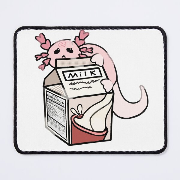 Item preview, - milk carton axolotl - Little Lunchbox - white - designed and sold by echoztarrr.