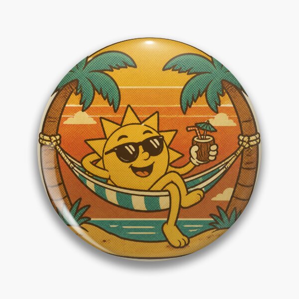 Item preview, Retro Lazy Sun Vintage Tropical Vacation Vibes designed and sold by Notecrea.