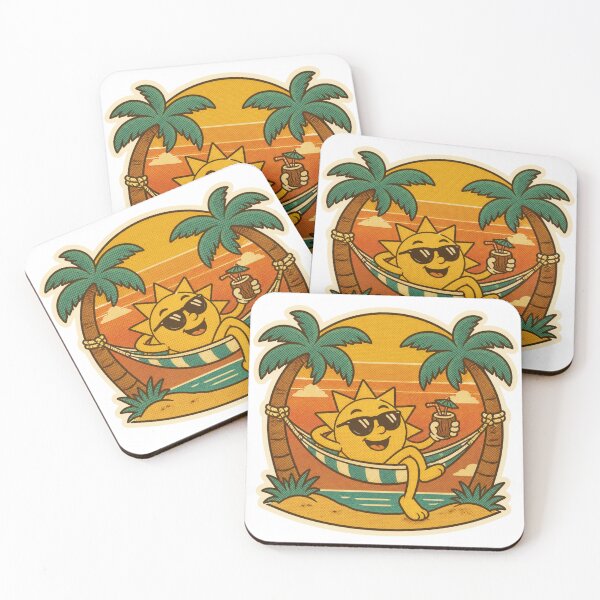Item preview, Retro Lazy Sun Vintage Tropical Vacation Vibes designed and sold by Notecrea.