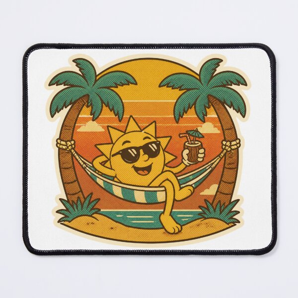 Item preview, Retro Lazy Sun Vintage Tropical Vacation Vibes designed and sold by Notecrea.