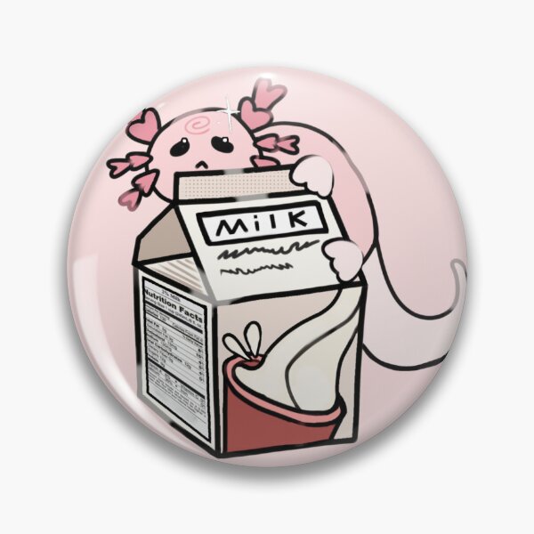 Item preview, - milk carton axolotl - Little LunchBox - pink - designed and sold by echoztarrr.