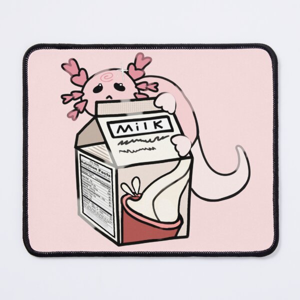 Item preview, - milk carton axolotl - Little LunchBox - pink - designed and sold by echoztarrr.