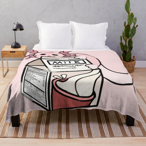 Item preview, - milk carton axolotl - Little LunchBox - pink - designed and sold by echoztarrr.