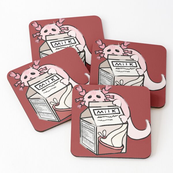 Item preview,  - milk carton axolotl - Little LunchBox - red - designed and sold by echoztarrr.