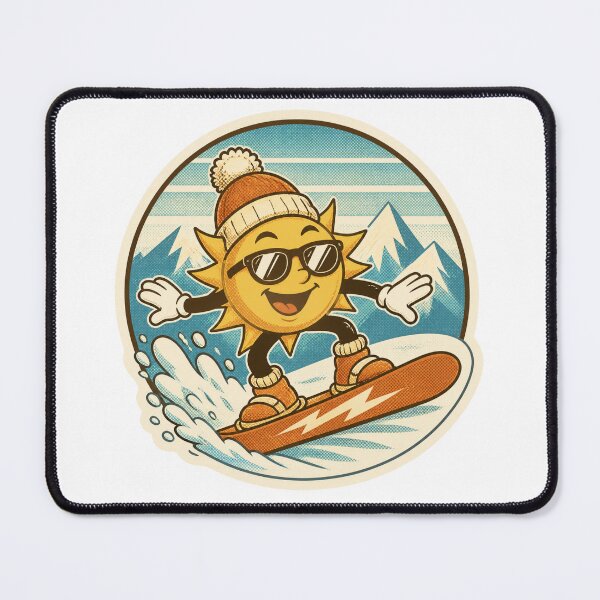 Item preview, Retro Snowboarding Sun Vintage Winter Mountain Vibes designed and sold by Notecrea.