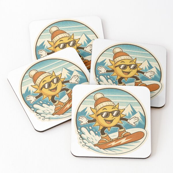Item preview, Retro Snowboarding Sun Vintage Winter Mountain Vibes designed and sold by Notecrea.