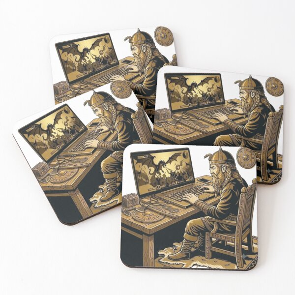 Item preview, Viking Gamer Warrior at Work designed and sold by Northern Glow Art.
