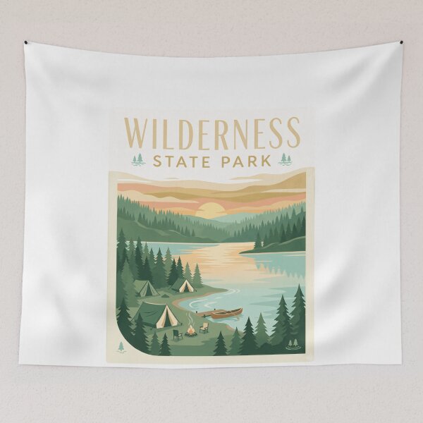 Item preview, Wilderness State Park Camping Hiker Outdoors Nature Traveler designed and sold by Simsimah26Parks.