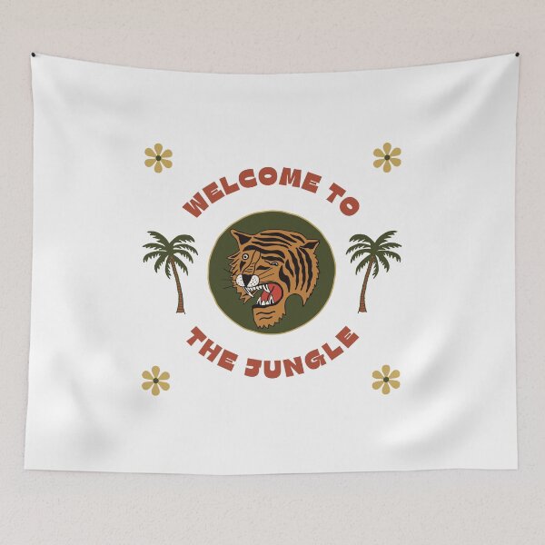 Item preview, Welcome To The Jungle Tiger Vintage Retro Aesthetic designed and sold by The Smartest Arts.