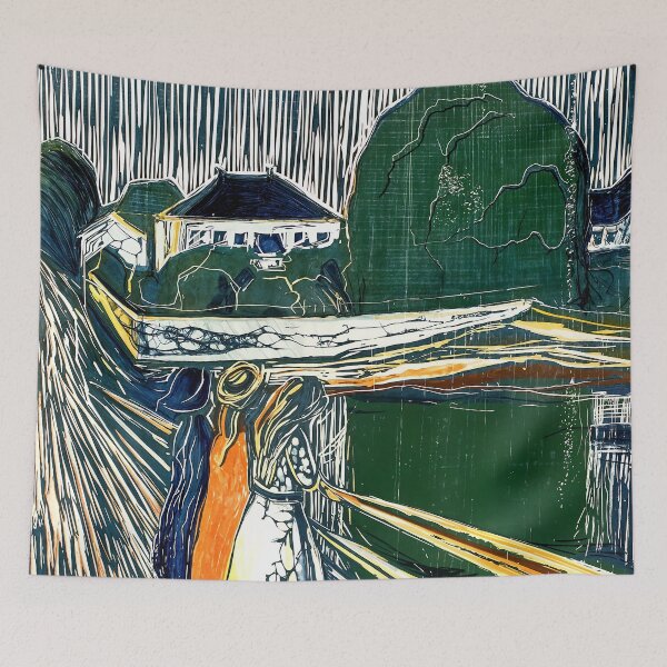 Item preview, Edvard Munch - Girls on a Bridge designed and sold by Jon-Baran.