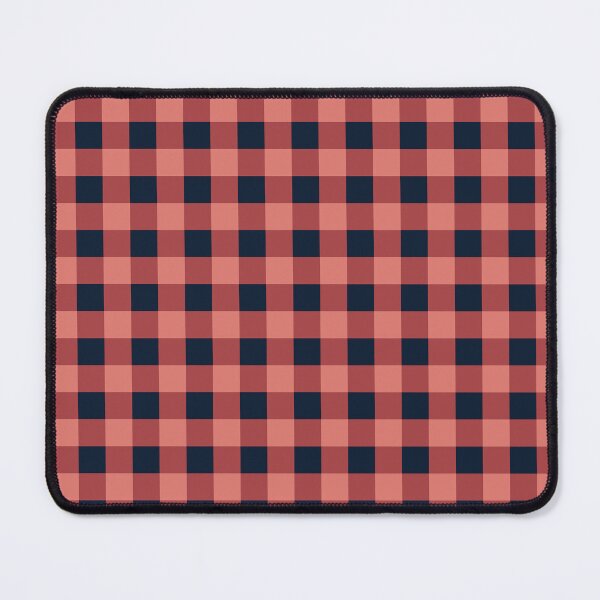 Item preview, Red and Navy Buffalo Plaid | Retro Coral Checkered Grid | Autumn Picnic Aesthetic | Dark Navy and Red Checkers | Vintage Winter Cabin Plaid | Minimalist Red Plaid Pattern designed and sold by VivaFy.