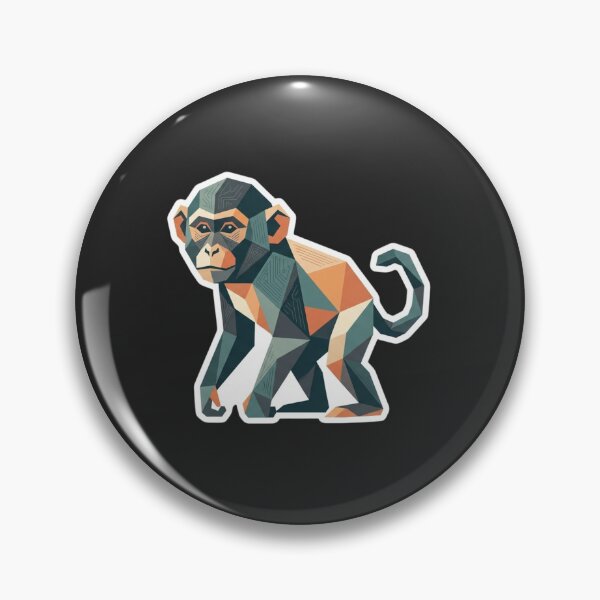 Item preview, Geometric Monkey Sticker – Pop Art Ape Design for Nature Lovers designed and sold by bsbd-action.