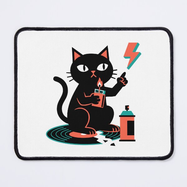 Item preview, "Rules? Never Heard of Them" - Rebellious Black Cat designed and sold by ZUMERI.