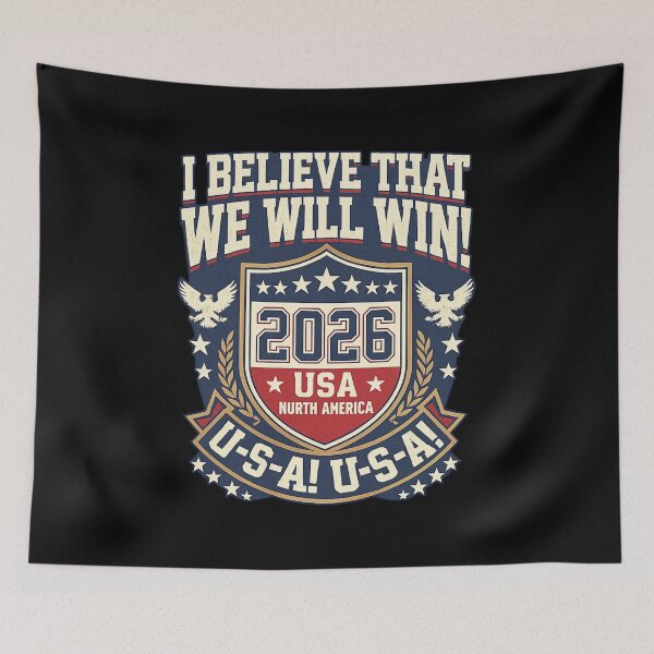 Item preview, I Believe That We Will Win USA 2026 Soccer Fan Chant - Retro Circle Badge designed and sold by YIDOX.