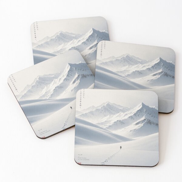 Item preview, SILENCE – Minimal Snow Landscape Poster | Zen Winter Wall Art designed and sold by Watchyyy.