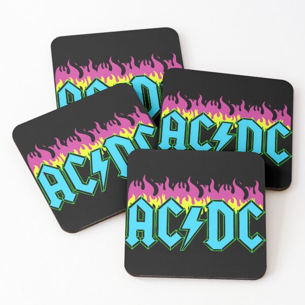 Item preview, Acdc Rock Music Band Neon Flames  designed and sold by yasir8888.