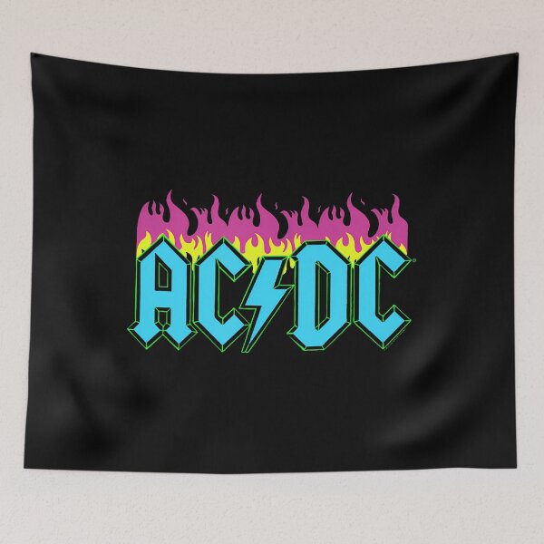 Item preview, Acdc Rock Music Band Neon Flames  designed and sold by yasir8888.