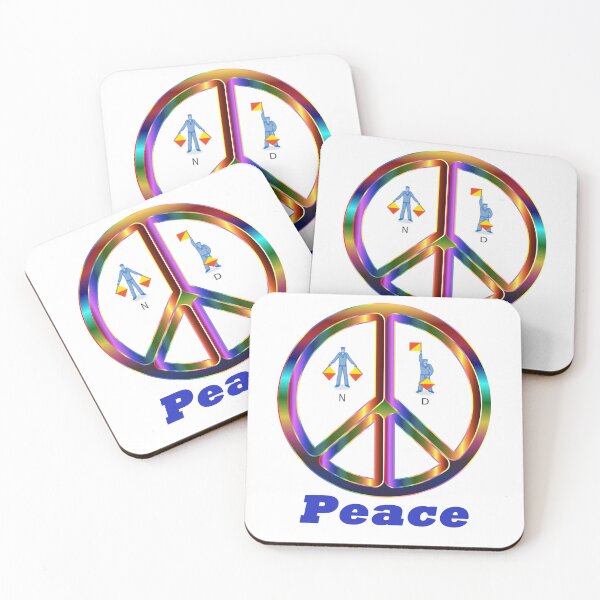 Item preview, Peace Symbol Semaphore — Clever Vintage Peace Sign T-Shirt designed and sold by Twenty93.