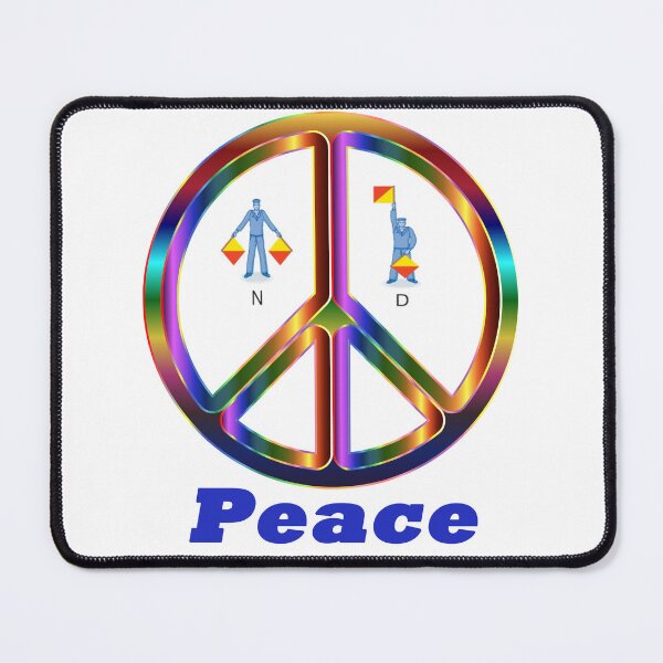 Item preview, Peace Symbol Semaphore — Clever Vintage Peace Sign T-Shirt designed and sold by Twenty93.
