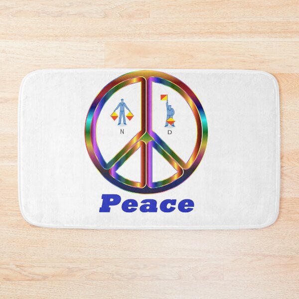 Item preview, Peace Symbol Semaphore — Clever Vintage Peace Sign T-Shirt designed and sold by Twenty93.