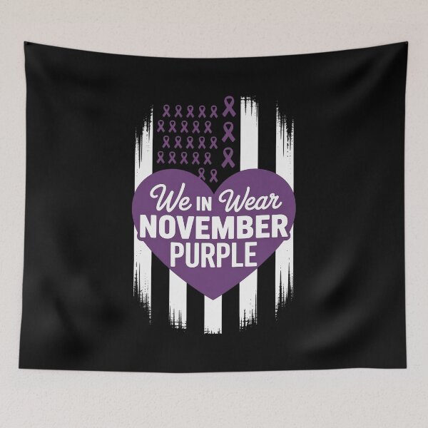 Item preview, In November We Wear Purple USA Flag Prematurity Awareness designed and sold by grounabslaninal.